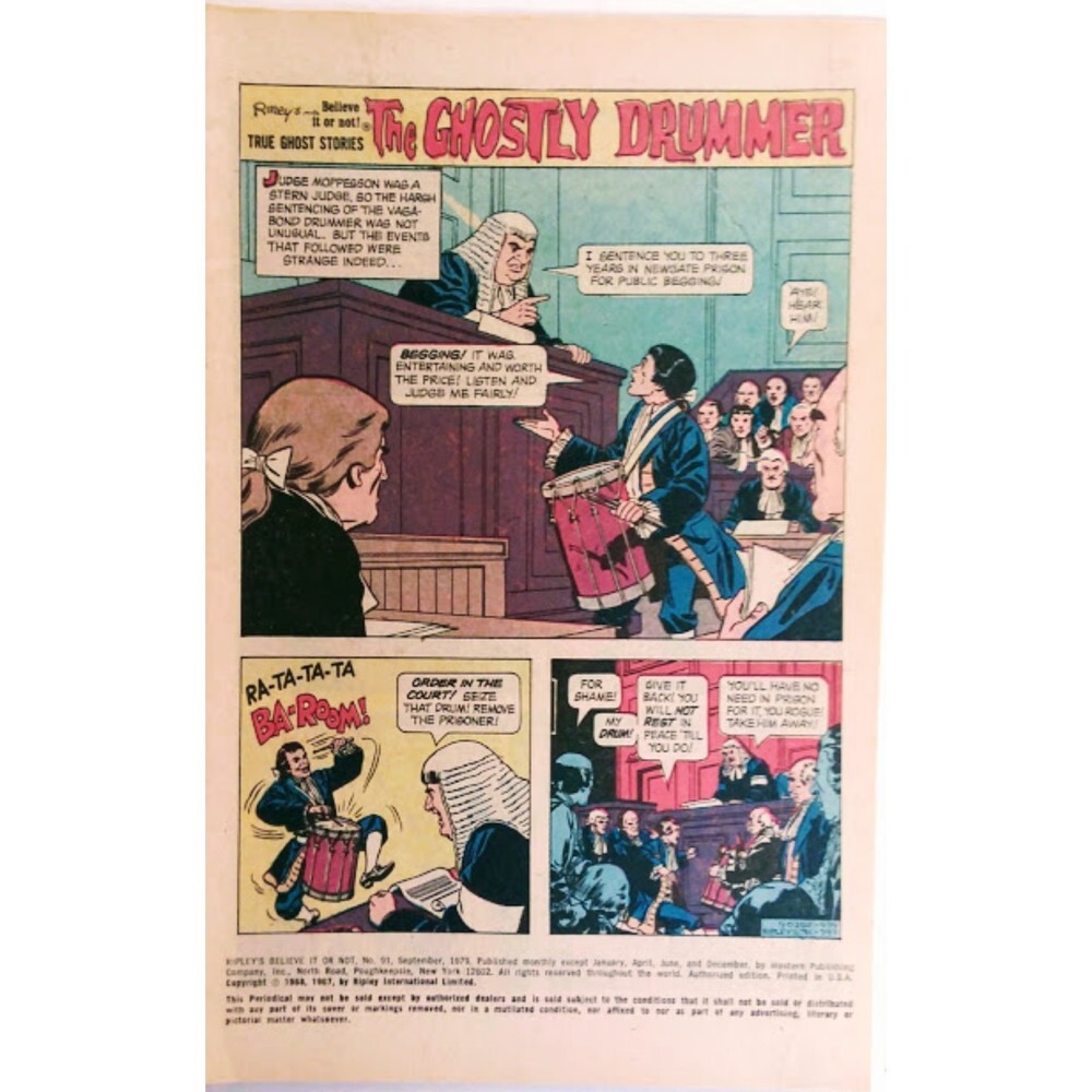 Ripley's Believe It or Not Comic Book 1979 The Ghostly Drummer